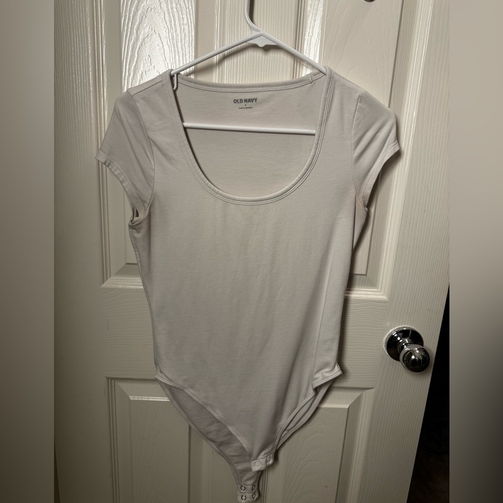 Old Navy Women's White Bodysuit Top